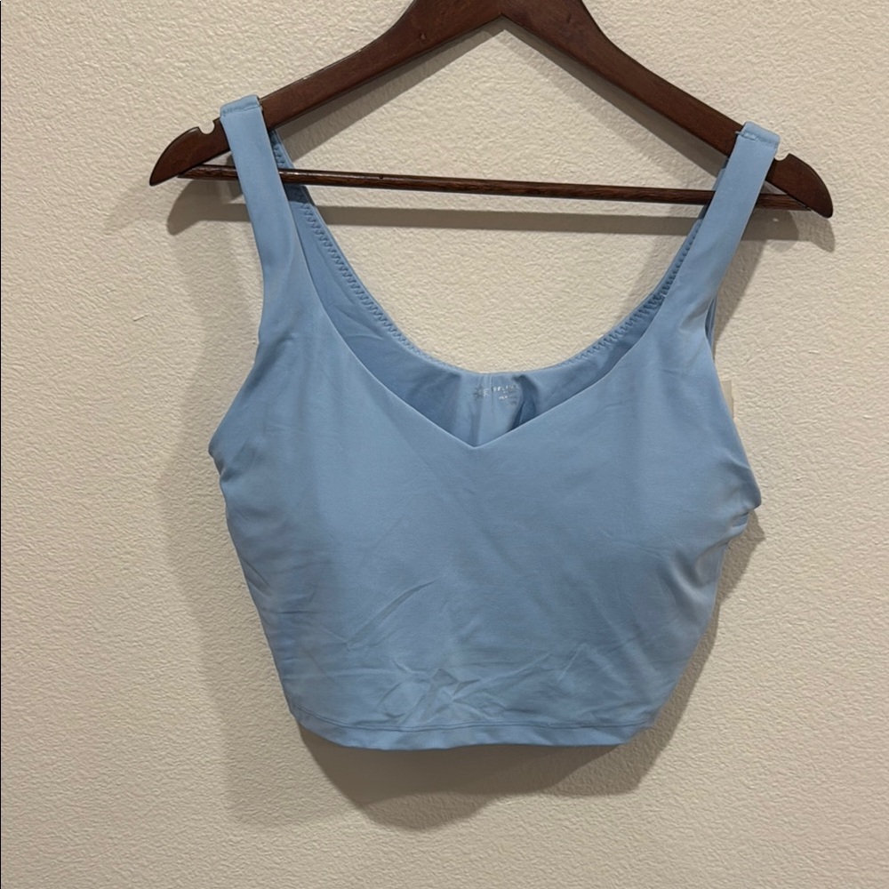 Aerie Blue Fitted Crop Tank Top